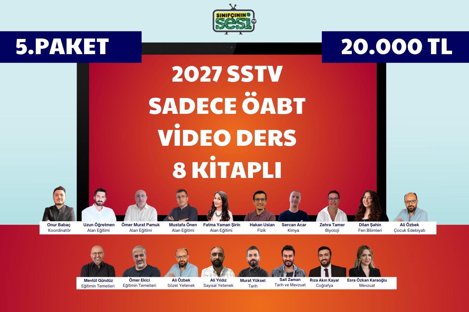 2027 SADECE ÖABT VİDEO DERS 8 KiTAPLI (5.PAKET)